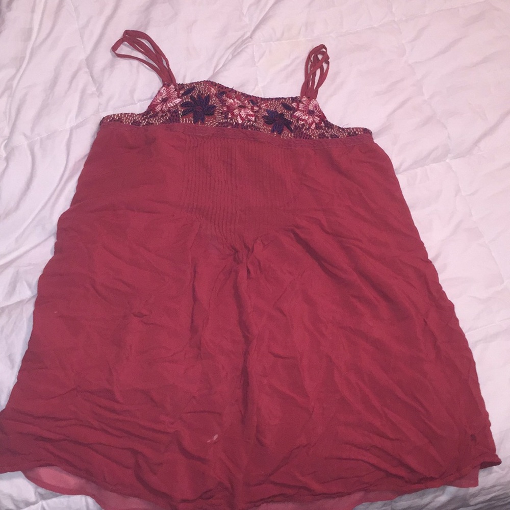 A spaghetti strap dress